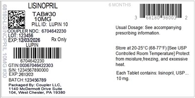 Label (68180 980 03 Lisinopril 10mg 67046 422 30)